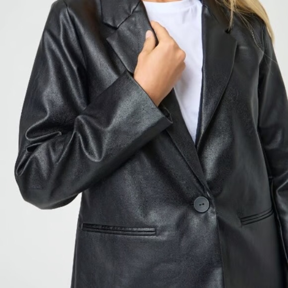 Glassons Faux Leather Blazer Jacket